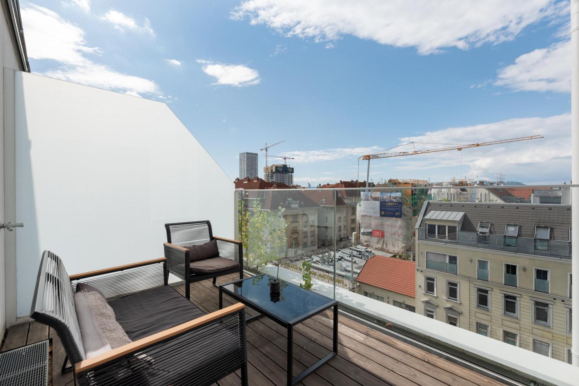 Apartment Mit Traumhafter Dachterrasse & Weitblick Viena Exterior foto